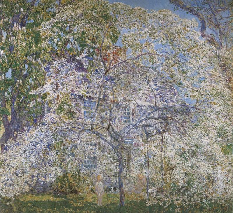 Childe Hassam Spring,The Dogwood Tree Norge oil painting art